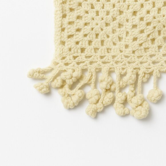 Charabia Crochet Fringe Sweater Vest Size 2 – Cream Boho Toddler Knitwear - Picture 6 of 9